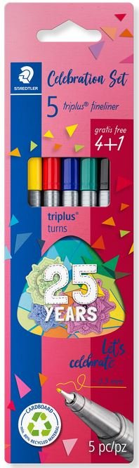 Triplus Fineliner 5 stk ass. 25 rs udgave